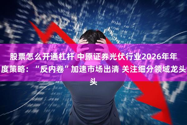 股票怎么开通杠杆 中原证券光伏行业2026年年度策略:“反内卷”加速市场出清 关注细分领域龙头
